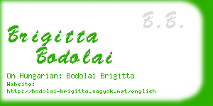 brigitta bodolai business card